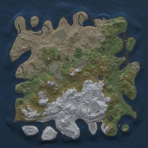 Thumbnail Rust Map: Procedural Map, Size: 4000, Seed: 1124855507, 19 Monuments