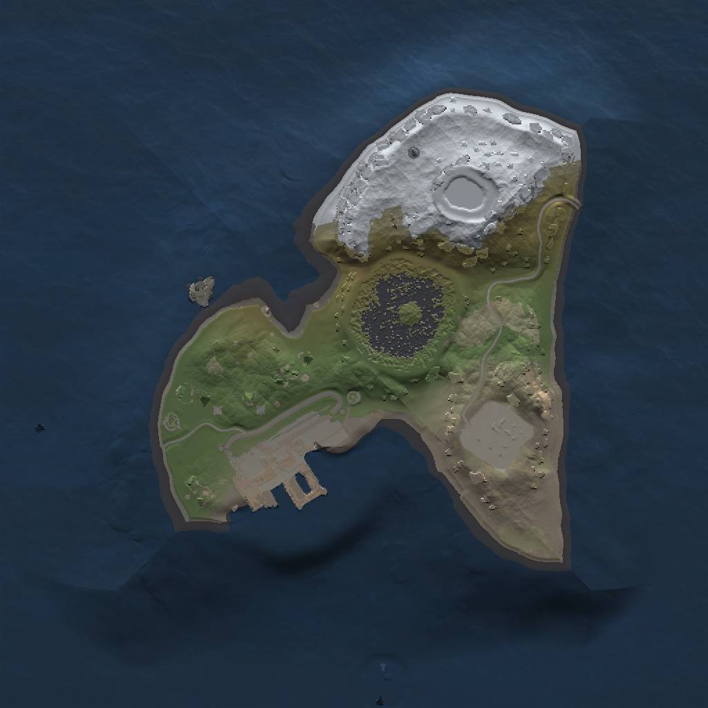 Rust Map: Procedural Map, Size: 1280, Seed: 1, 5 Monuments