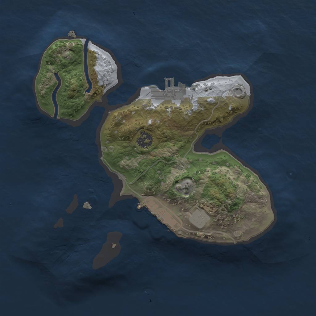 Rust Map: Procedural Map, Size: 2000, Seed: 9752, 7 Monuments