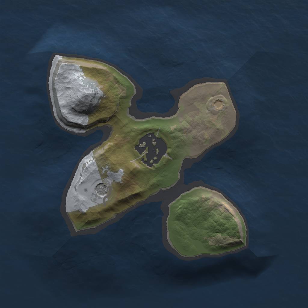 Rust Map: Barren, Size: 1500, Seed: 98342, 4 Monuments