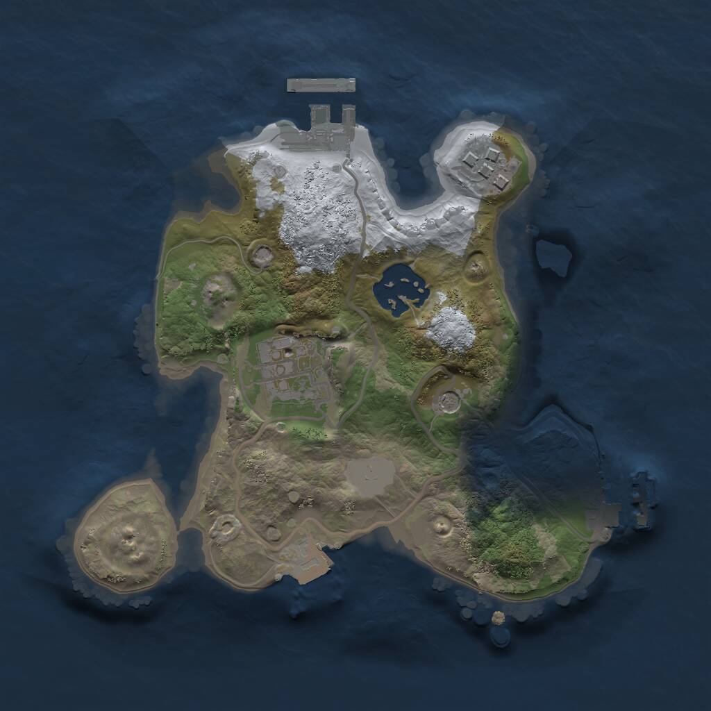 Rust Map: Procedural Map, Size: 2100, Seed: 2168, 7 Monuments