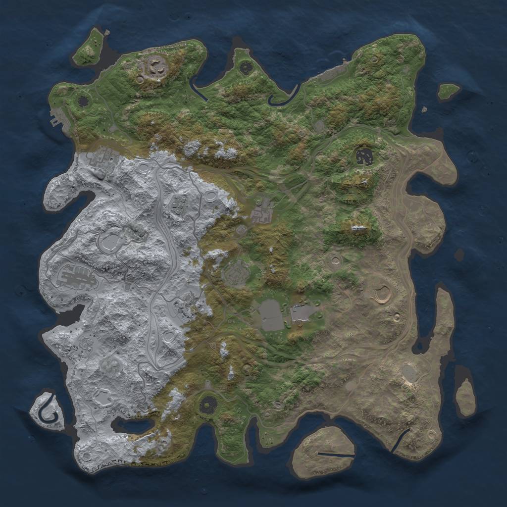 Rust Map: Procedural Map, Size: 4250, Seed: 300, 19 Monuments
