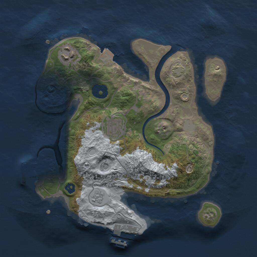 Rust Map: Procedural Map, Size: 2500, Seed: 3567, 8 Monuments