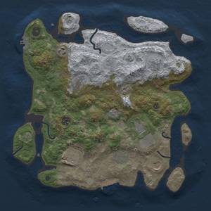 Thumbnail Rust Map: Procedural Map, Size: 3500, Seed: 1673019966, 18 Monuments