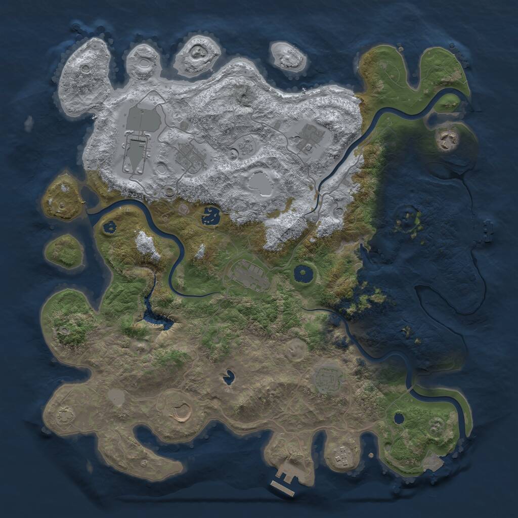 Rust Map: Procedural Map, Size: 4100, Seed: 29741, 15 Monuments