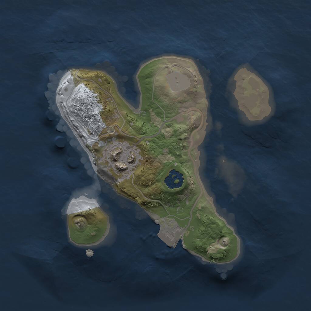 Rust Map: Procedural Map, Size: 1666, Seed: 50666, 2 Monuments