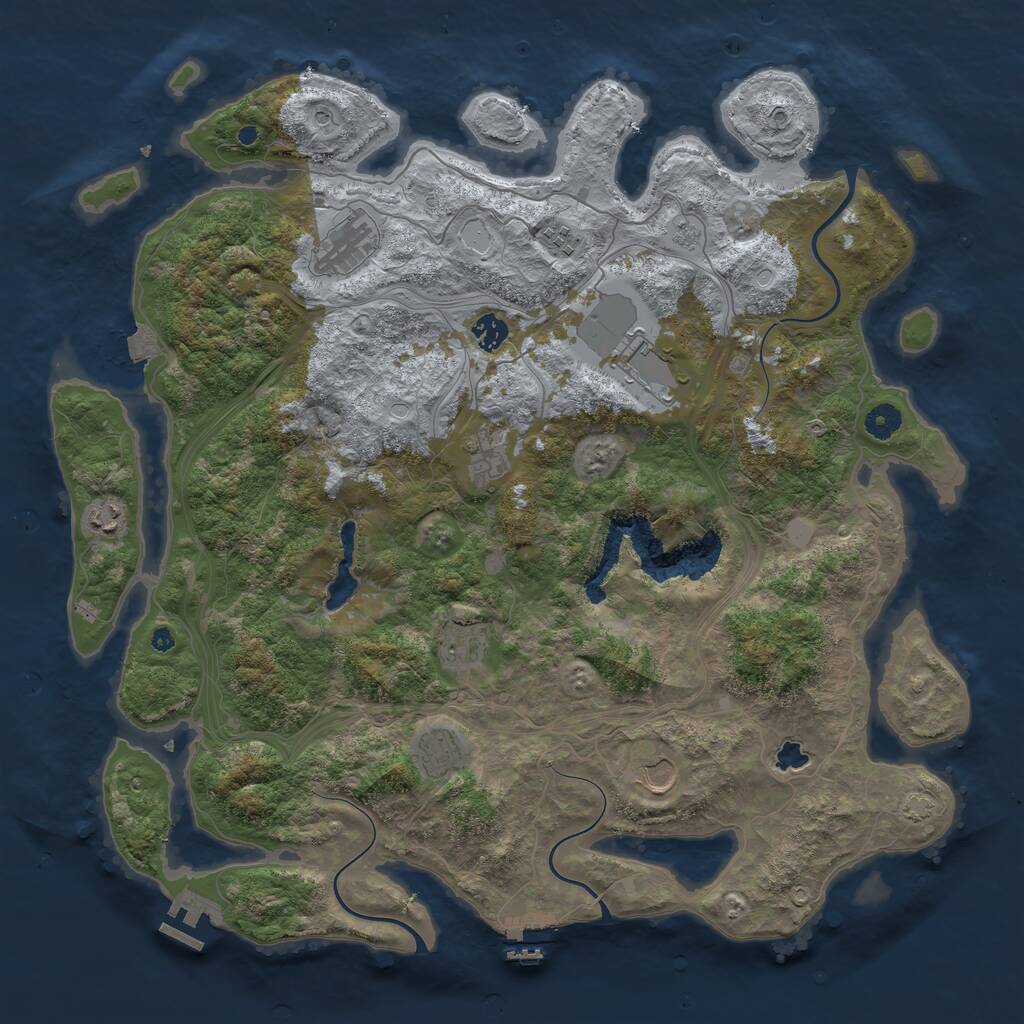 Rust Map: Procedural Map, Size: 4400, Seed: 1389925, 15 Monuments