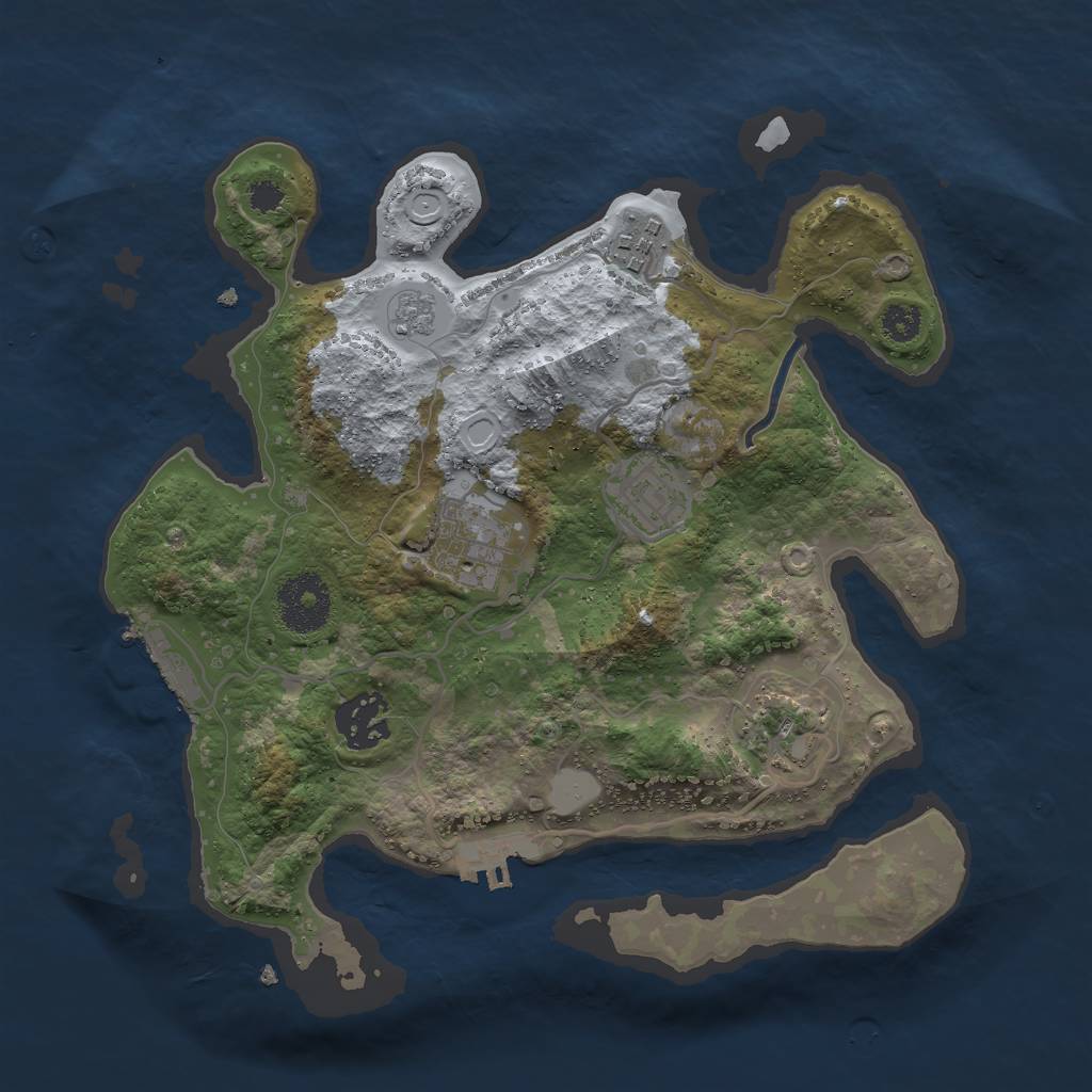 Rust Map: Procedural Map, Size: 2900, Seed: 1321330362, 13 Monuments