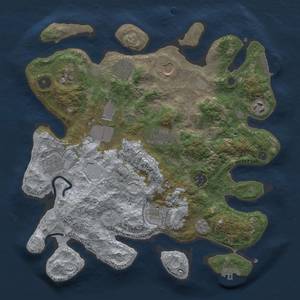 Thumbnail Rust Map: Procedural Map, Size: 3500, Seed: 1765, 19 Monuments