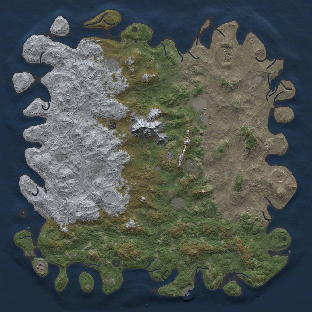 Rust Map: Procedural Map, Size: 5872, Seed: 6656, 20 Monuments