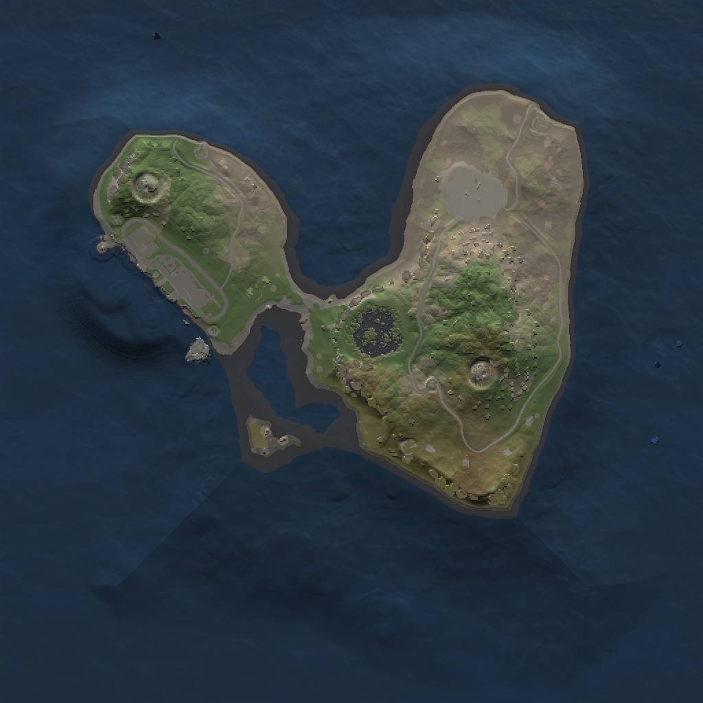 Rust Map: Procedural Map, Size: 1500, Seed: 572785460, 5 Monuments