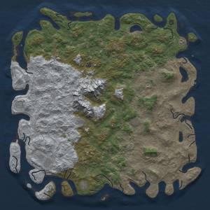 Thumbnail Rust Map: Procedural Map, Size: 6000, Seed: 79198461, 20 Monuments