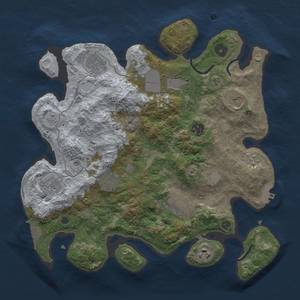 Thumbnail Rust Map: Procedural Map, Size: 3500, Seed: 313131356, 18 Monuments