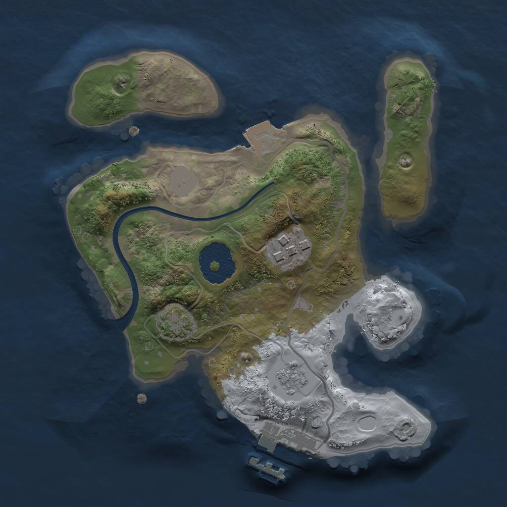Rust Map: Procedural Map, Size: 2000, Seed: 56899139, 5 Monuments