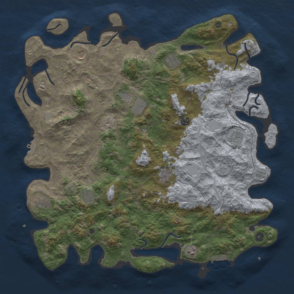 Rust Map: Procedural Map, Size: 4792, Seed: 917283645, 19 Monuments