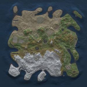 Thumbnail Rust Map: Procedural Map, Size: 3500, Seed: 554717168, 18 Monuments