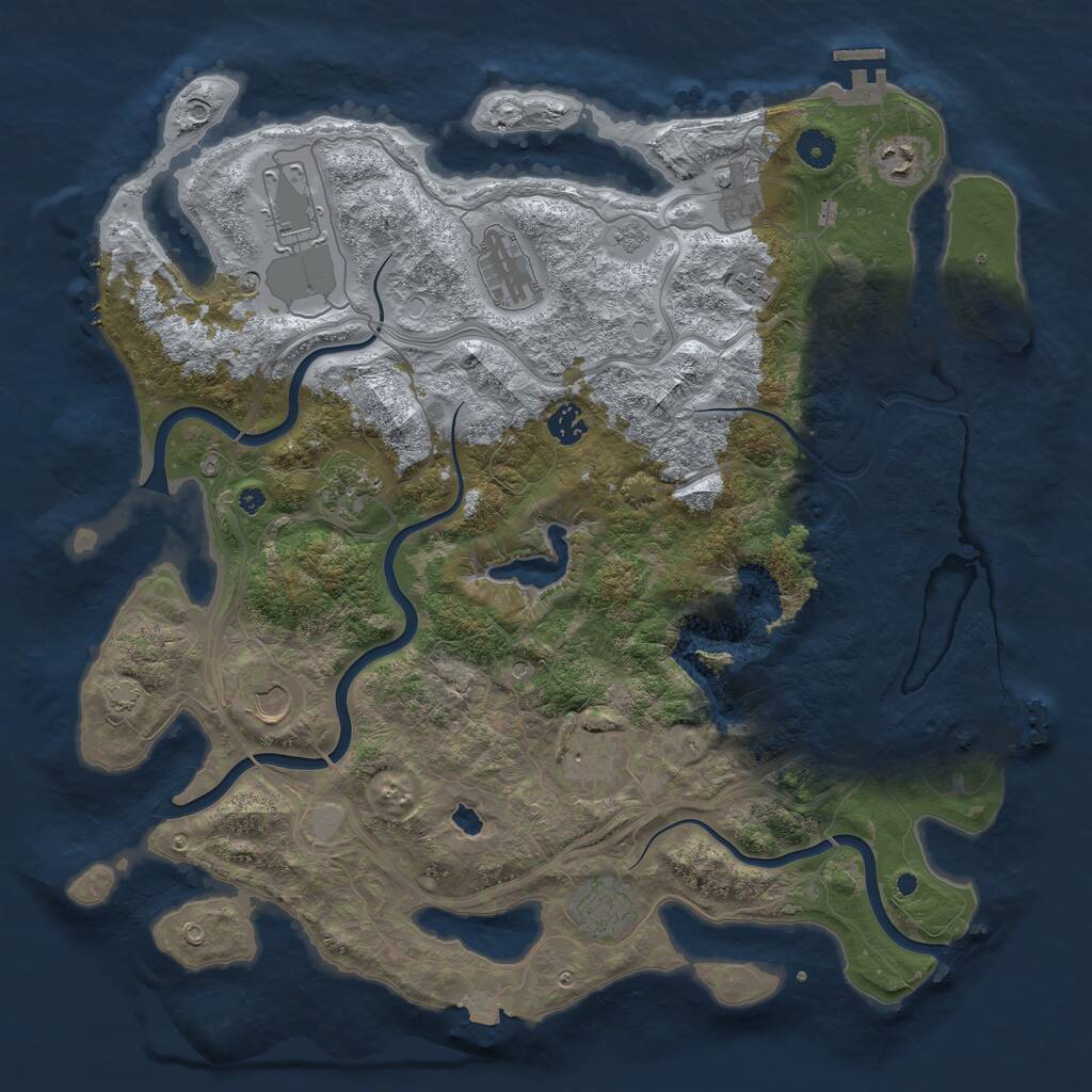 Rust Map: Procedural Map, Size: 4250, Seed: 1729309766, 16 Monuments