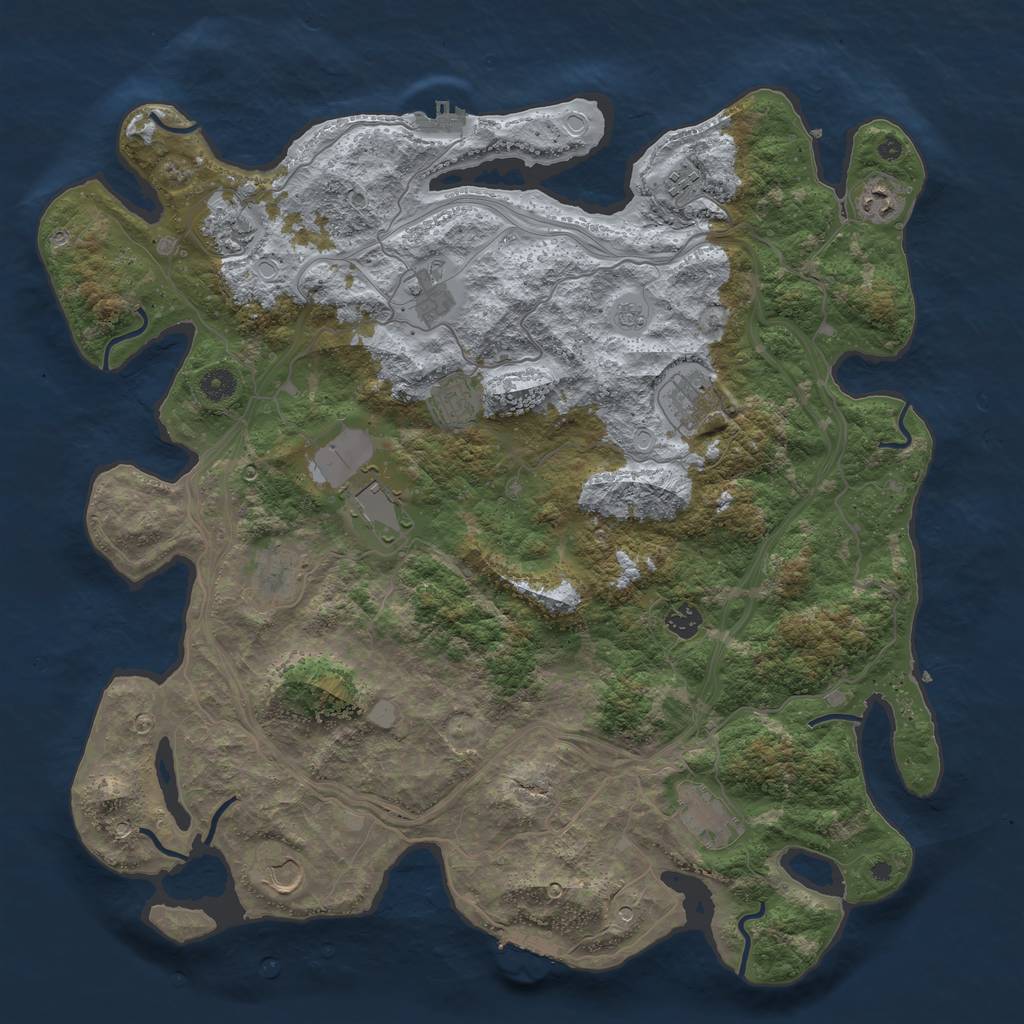 Rust Map: Procedural Map, Size: 4500, Seed: 20092017, 20 Monuments