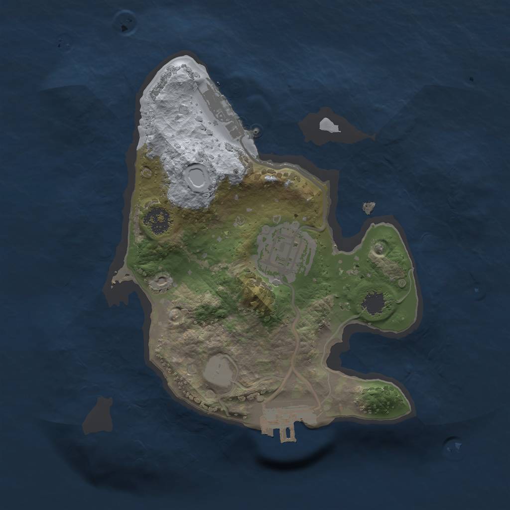 Rust Map: Procedural Map, Size: 2000, Seed: 100720756, 6 Monuments