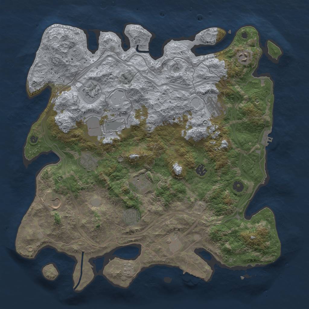 Rust Map: Procedural Map, Size: 4260, Seed: 121212, 20 Monuments