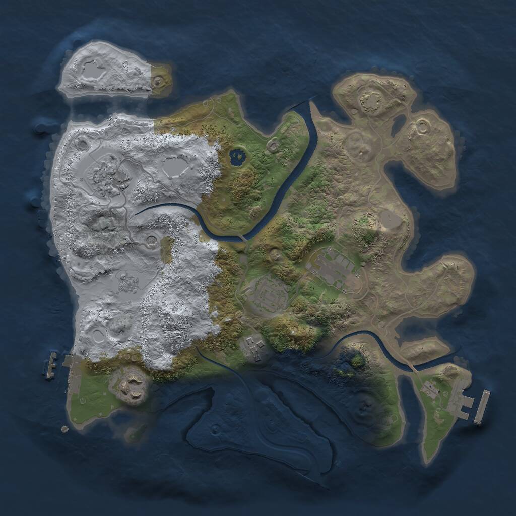 Rust Map: Procedural Map, Size: 3000, Seed: 730383867, 11 Monuments