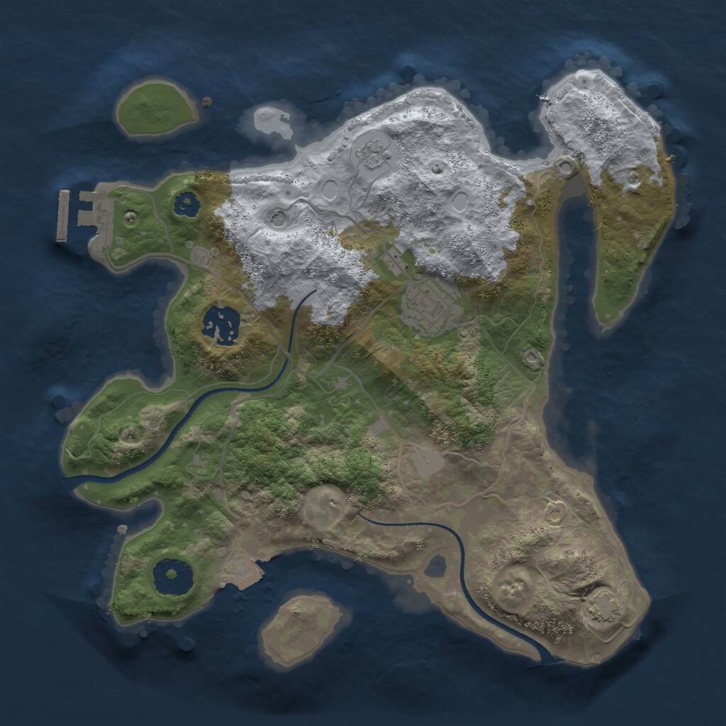 Rust Map: Procedural Map, Size: 2800, Seed: 270820227, 7 Monuments
