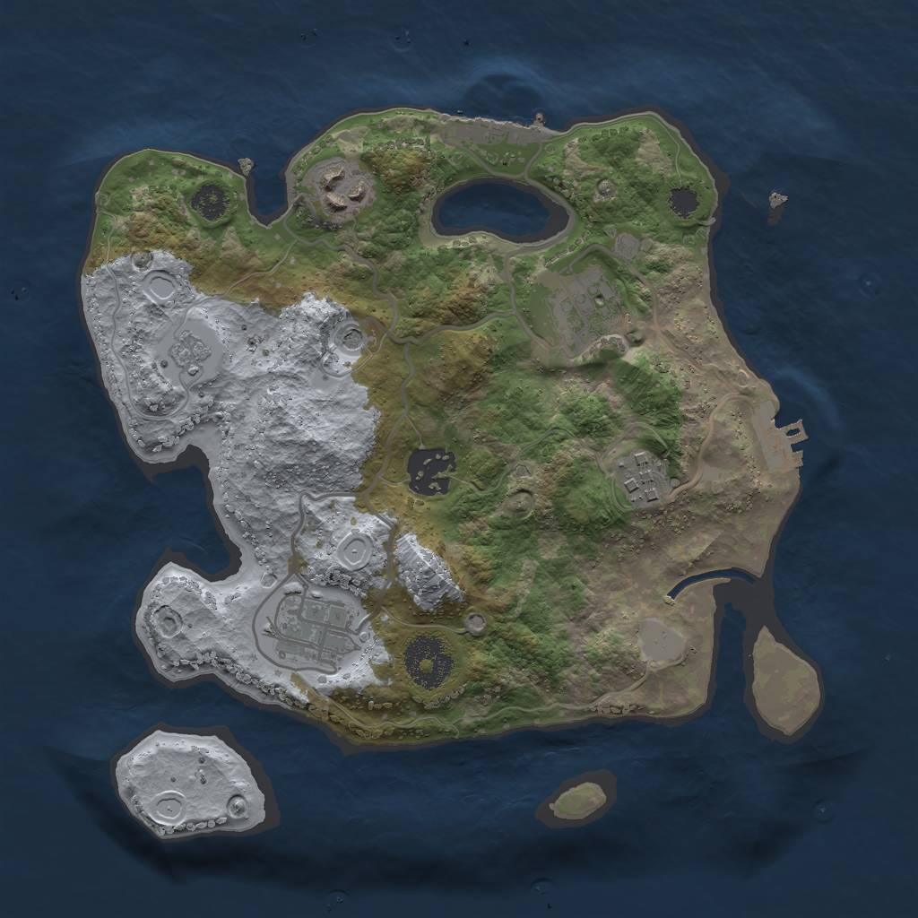 Rust Map: Procedural Map, Size: 2750, Seed: 198756320, 14 Monuments