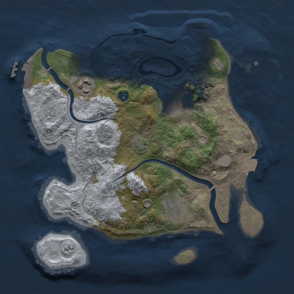 Rust Map: Procedural Map, Size: 2750, Seed: 198756320, 10 Monuments