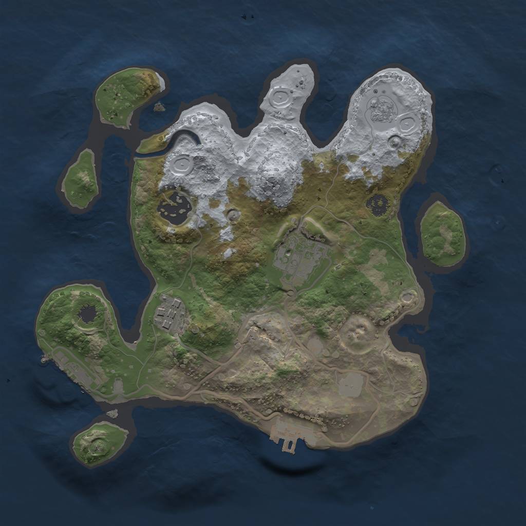 Rust Map: Procedural Map, Size: 2500, Seed: 67469, 11 Monuments