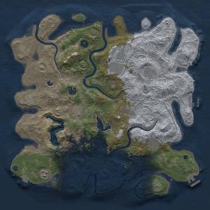 Thumbnail Rust Map: Procedural Map, Size: 4000, Seed: 1963583692, 14 Monuments