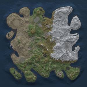 Thumbnail Rust Map: Procedural Map, Size: 3650, Seed: 1784685824, 19 Monuments