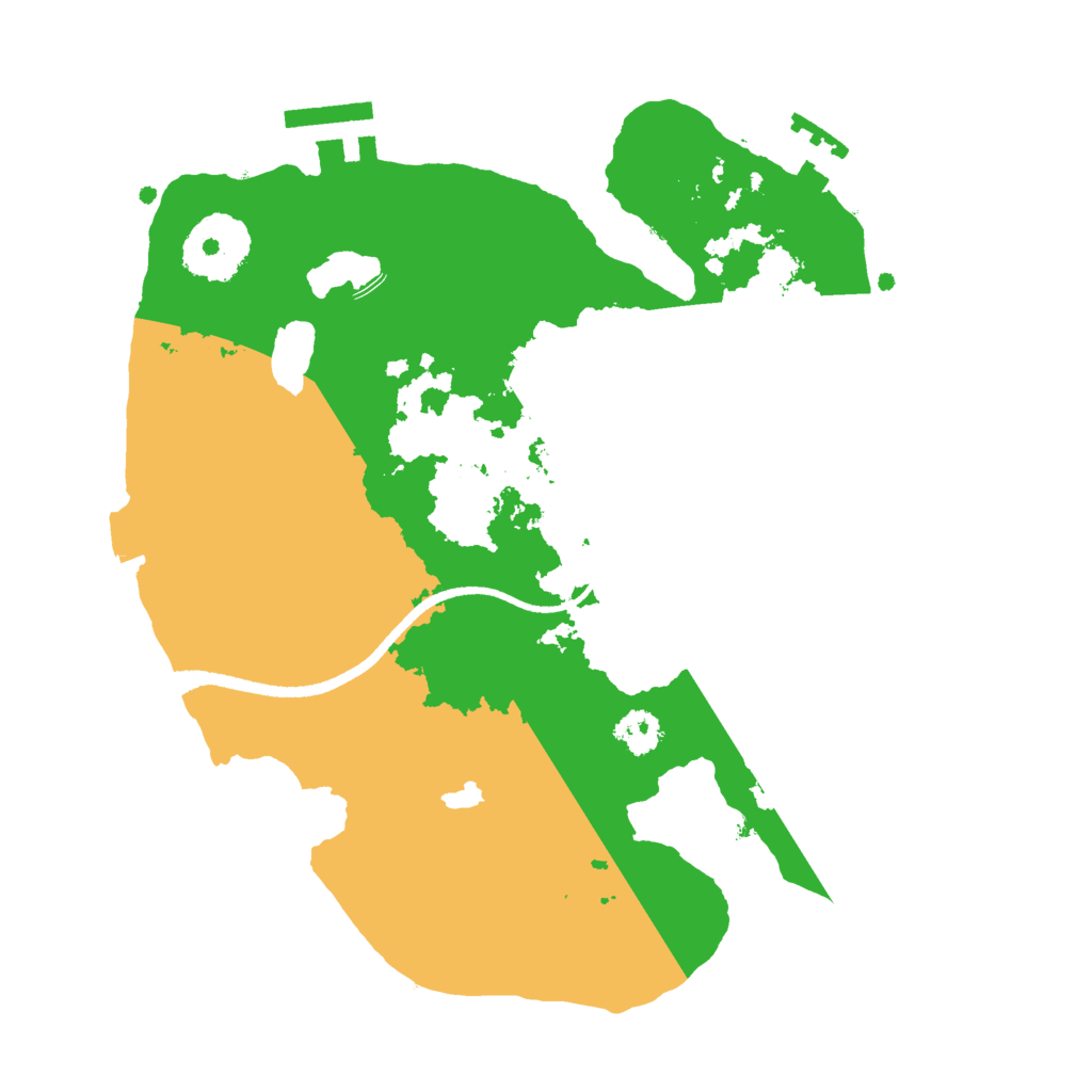 Biome Rust Map: Procedural Map, Size: 2500, Seed: 1814196728