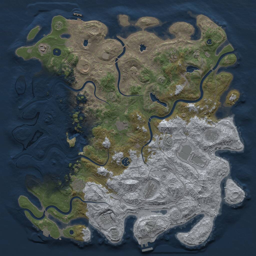 Rust Map: Procedural Map, Size: 4800, Seed: 1831531310, 17 Monuments