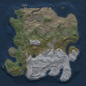 Thumbnail Rust Map: Procedural Map, Size: 3500, Seed: 669237043, 14 Monuments