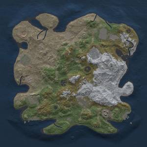 Thumbnail Rust Map: Procedural Map, Size: 3500, Seed: 187513201, 19 Monuments