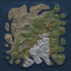 Thumbnail Rust Map: Procedural Map, Size: 4200, Seed: 666, 18 Monuments