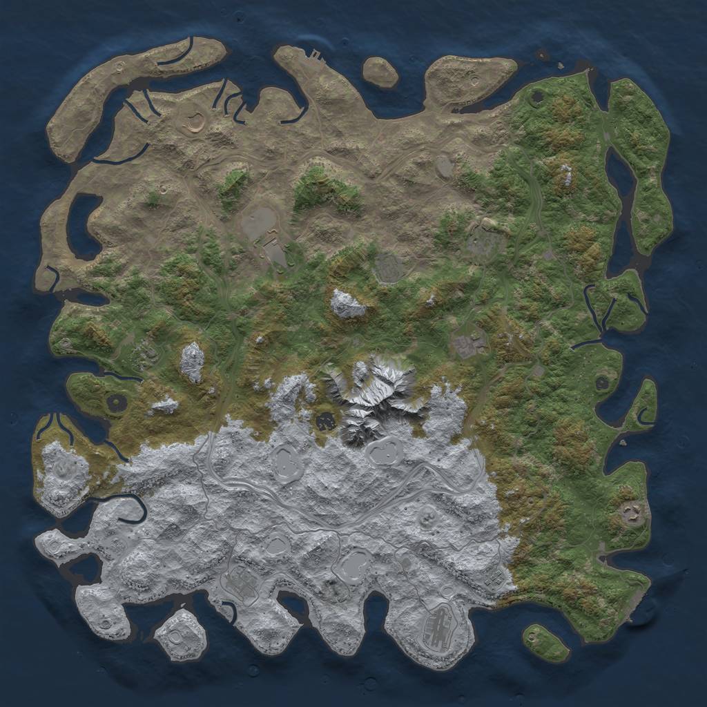 Rust Map: Procedural Map, Size: 5450, Seed: 20125971, 20 Monuments