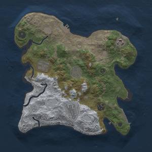 Thumbnail Rust Map: Procedural Map, Size: 3000, Seed: 23593, 14 Monuments