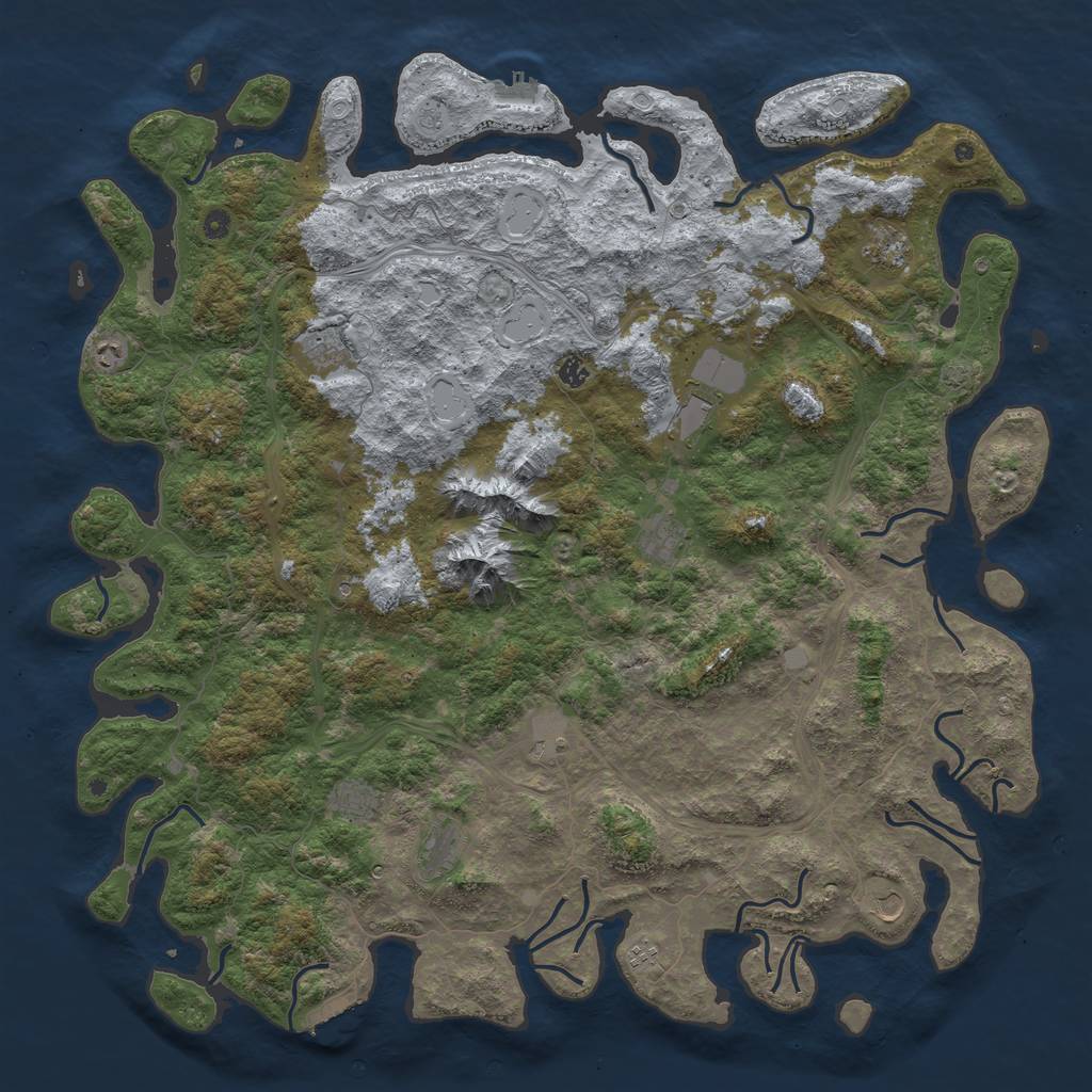 Rust Map: Procedural Map, Size: 5600, Seed: 65498169, 19 Monuments
