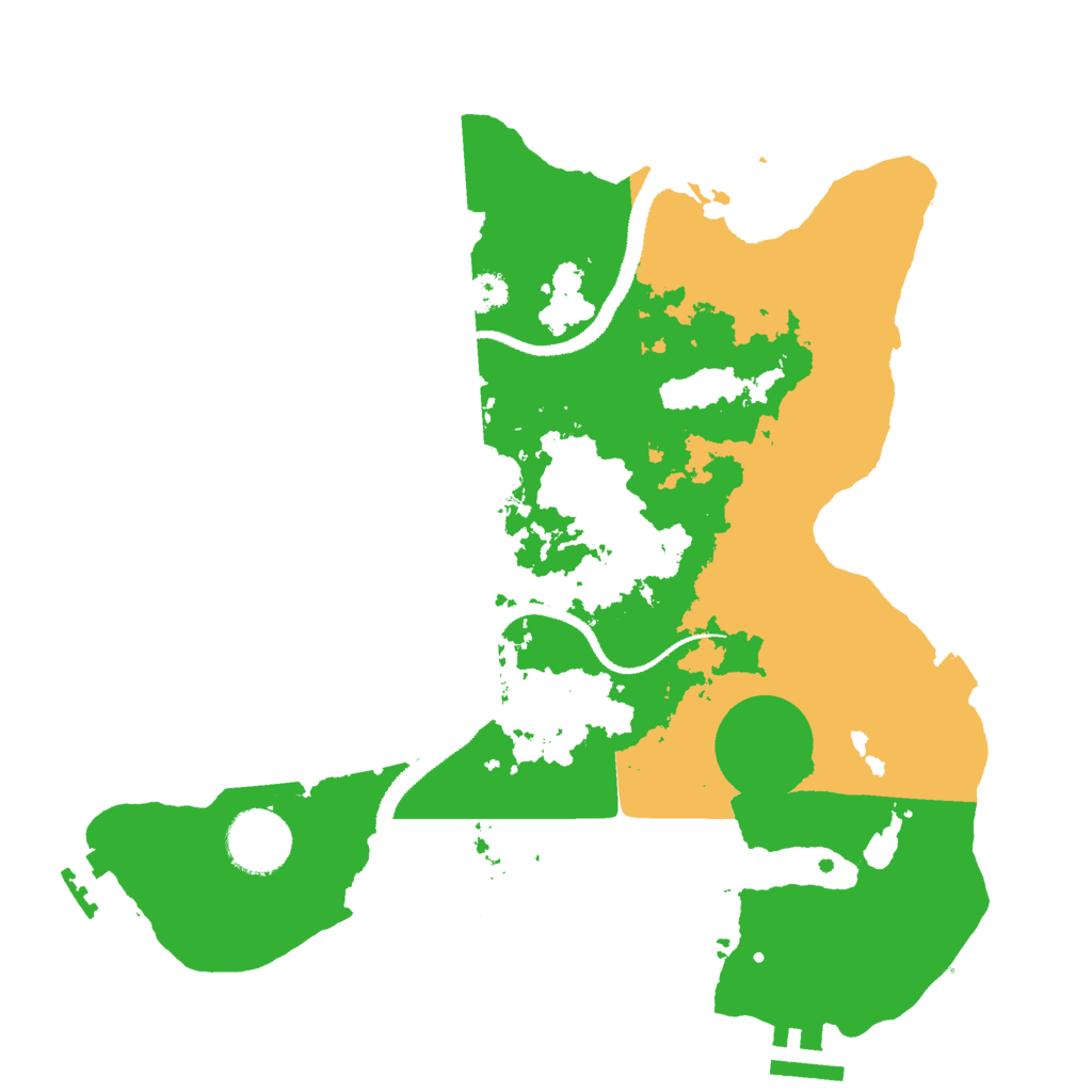 Biome Rust Map: Procedural Map, Size: 3000, Seed: 16618