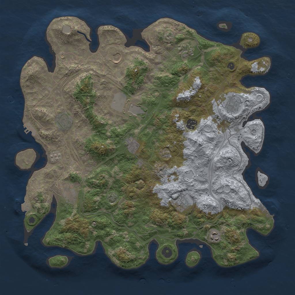 Rust Map: Procedural Map, Size: 4250, Seed: 2012229521, 19 Monuments
