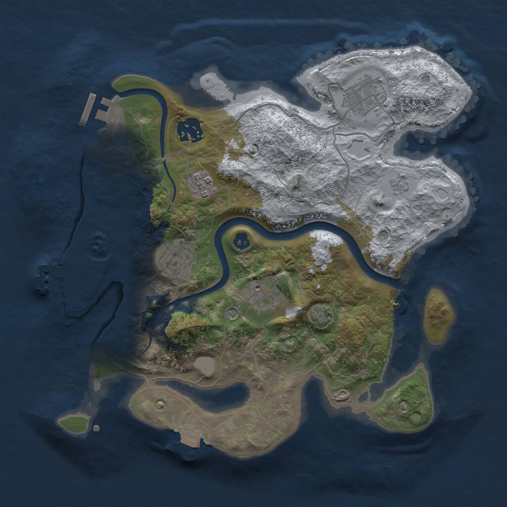 Rust Map: Procedural Map, Size: 3000, Seed: 8712368, 11 Monuments