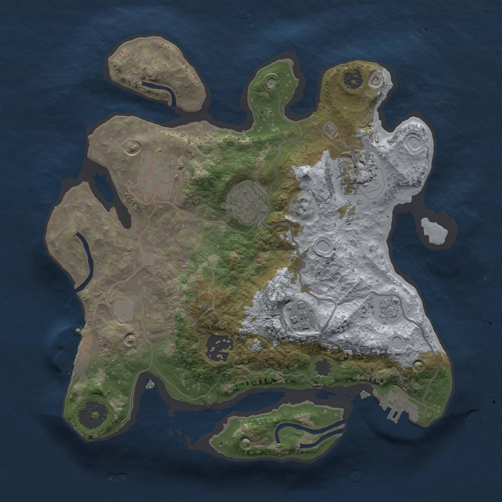 Rust Map: Procedural Map, Size: 2700, Seed: 15855654, 13 Monuments