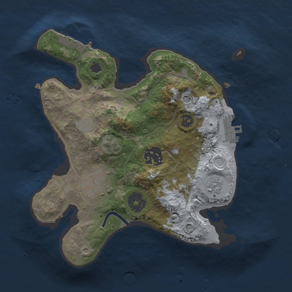 Rust Map: Procedural Map, Size: 2300, Seed: 14, 11 Monuments