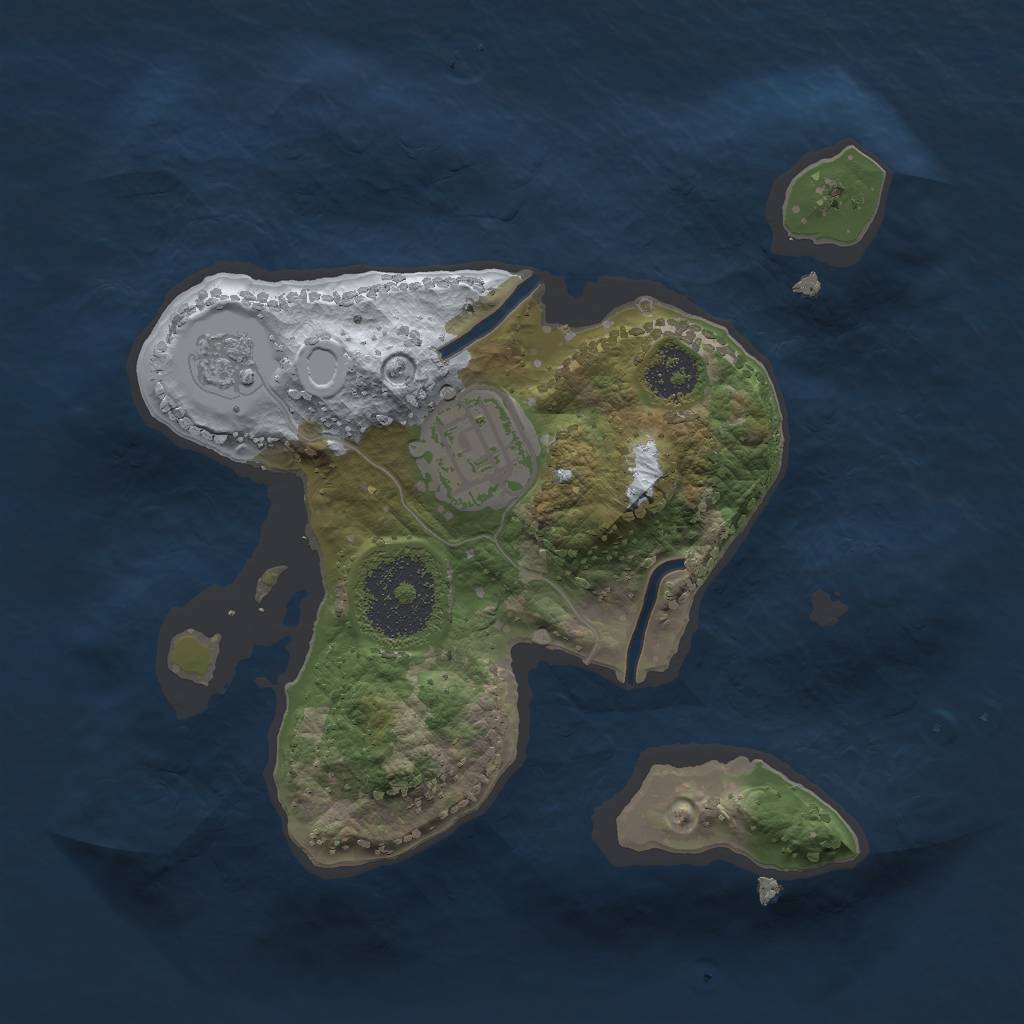 Rust Map: Procedural Map, Size: 2000, Seed: 123821, 7 Monuments