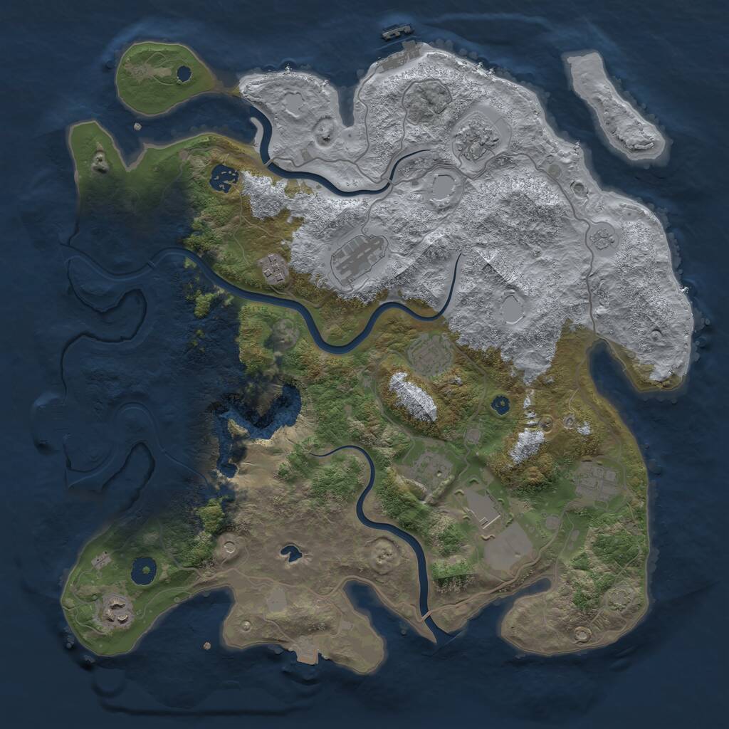 Rust Map: Procedural Map, Size: 4000, Seed: 949151, 15 Monuments