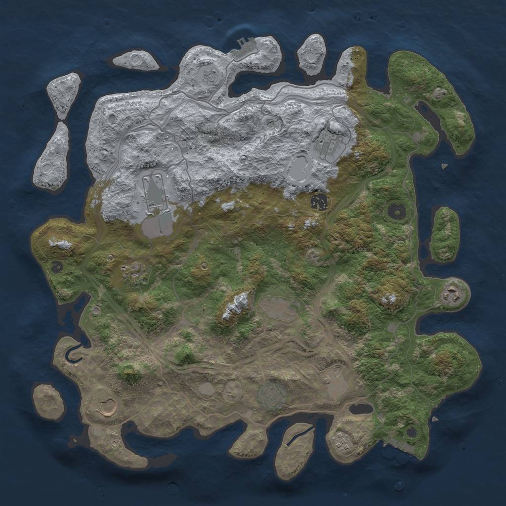 Rust Map: Procedural Map, Size: 4250, Seed: 10017, 19 Monuments