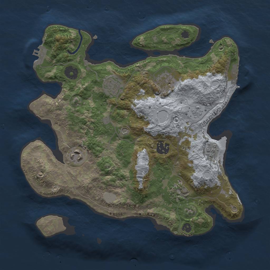 Rust Map: Procedural Map, Size: 3000, Seed: 15430, 15 Monuments