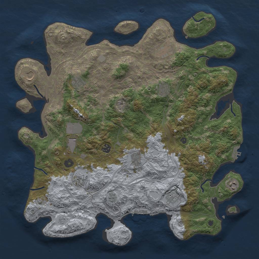 Rust Map: Procedural Map, Size: 4300, Seed: 1526692932, 20 Monuments