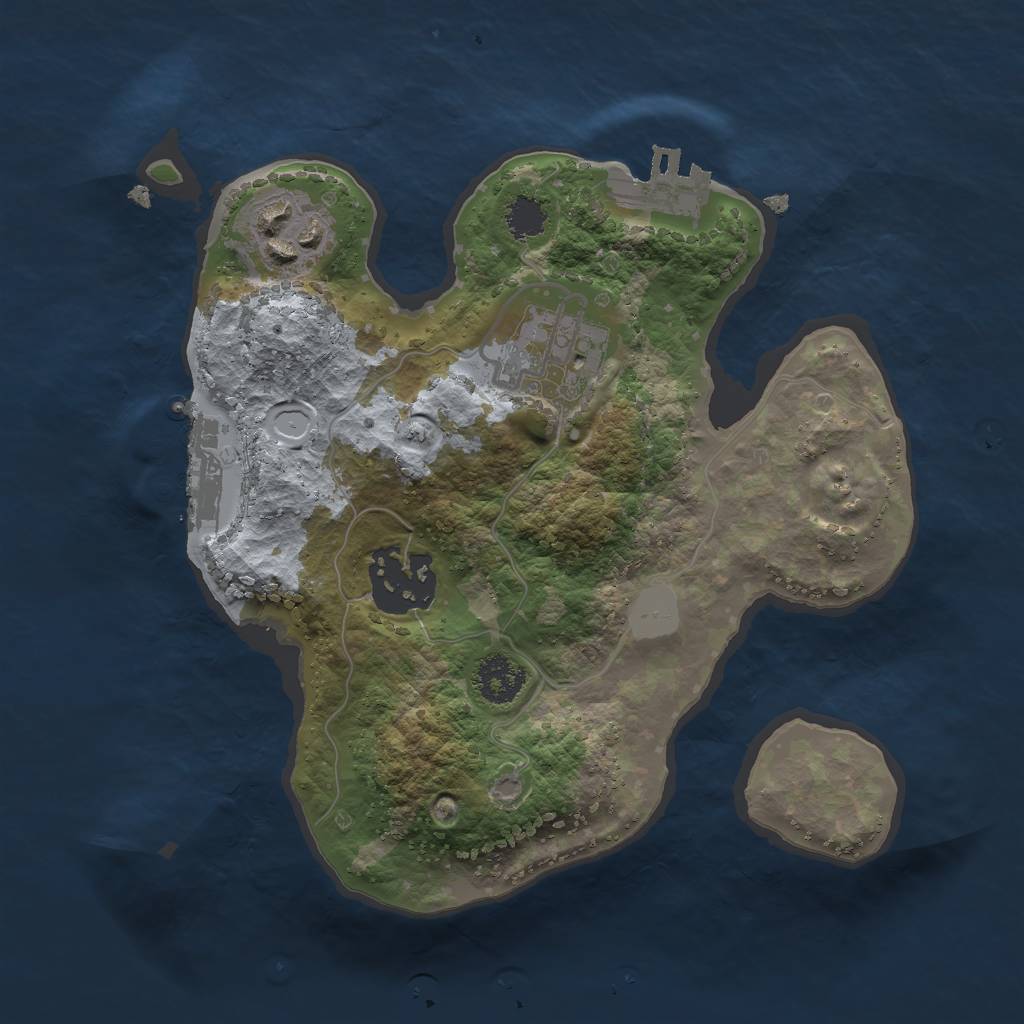 Rust Map: Procedural Map, Size: 2200, Seed: 2144470908, 10 Monuments